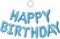 Light Blue Happy Birthday Balloon Banner – 16-Inch Foil Letters, Reusable Birthday Decoration for Boys, Girls, Kids, Women, and Men (Light Blue)